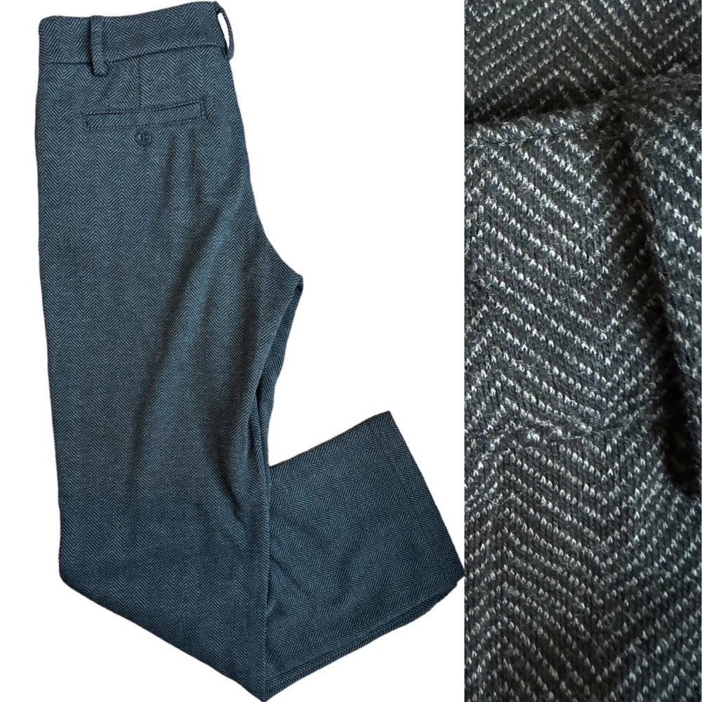 Lee Gray Knit Herringbone Comfort Fit 1889 Straight Leg  Pants Medium